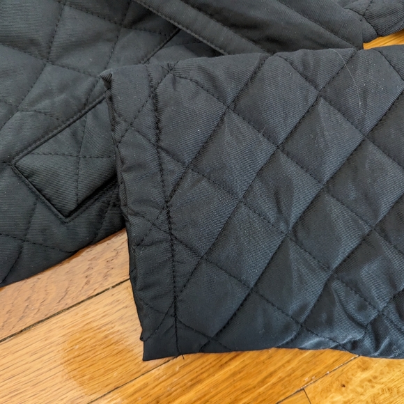 Women’s Long Sleeve Quilted Jacket - Prologue™ Sz L cotton blend. Black. Belted. - Picture 9 of 15